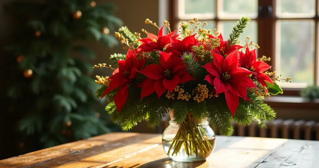 47 ideias de arranjos de Natal em vasos de vidro que transformam sua casa