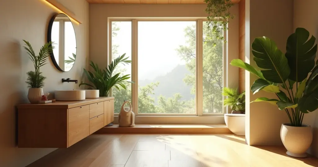 Banheiro com Piso Amadeirado: 58 Ideias que Você Precisa Ver