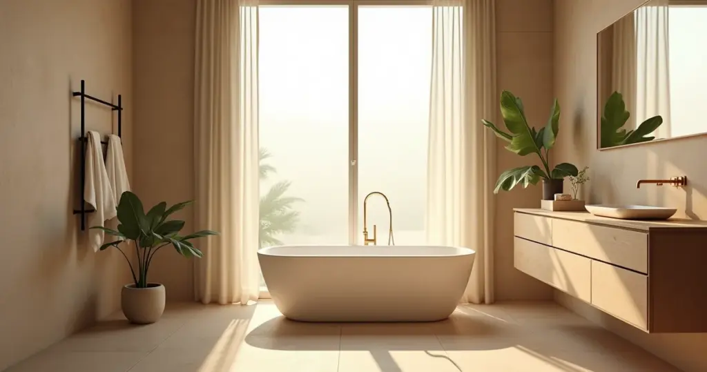 47 Ideias de Banheiro Minimalista Acolhedor e Funcional