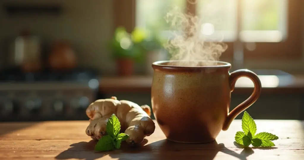 Chá Bom Para Enjoo: Alívio em 10 Min Com Ingredientes da Cozinha