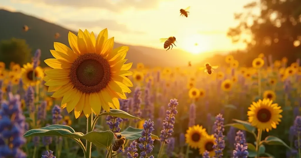 Flores que atraem abelhas: seu jardim vira santuário em 60 dias