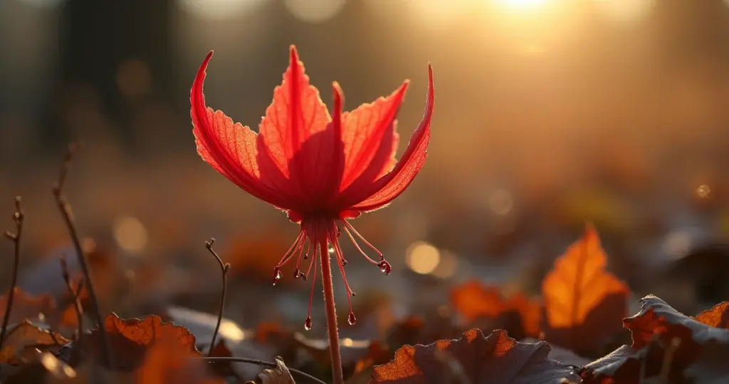 A planta que floresce quando todas as outras estão morrendo e transforma seu outono. A planta que floresce quando todas as outras estão morrendo e transforma seu outono.