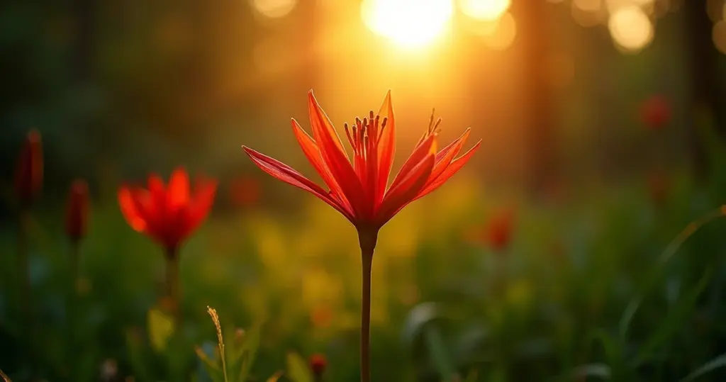 Lírio aranha vermelho significado: a flor que transforma dor em beleza