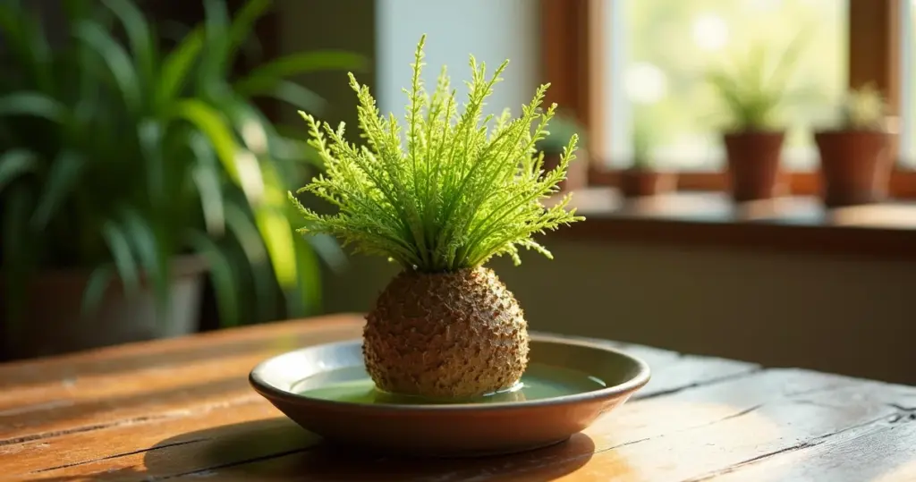 Planta da ressurreição: decoração viva que renasce em água, sem terra