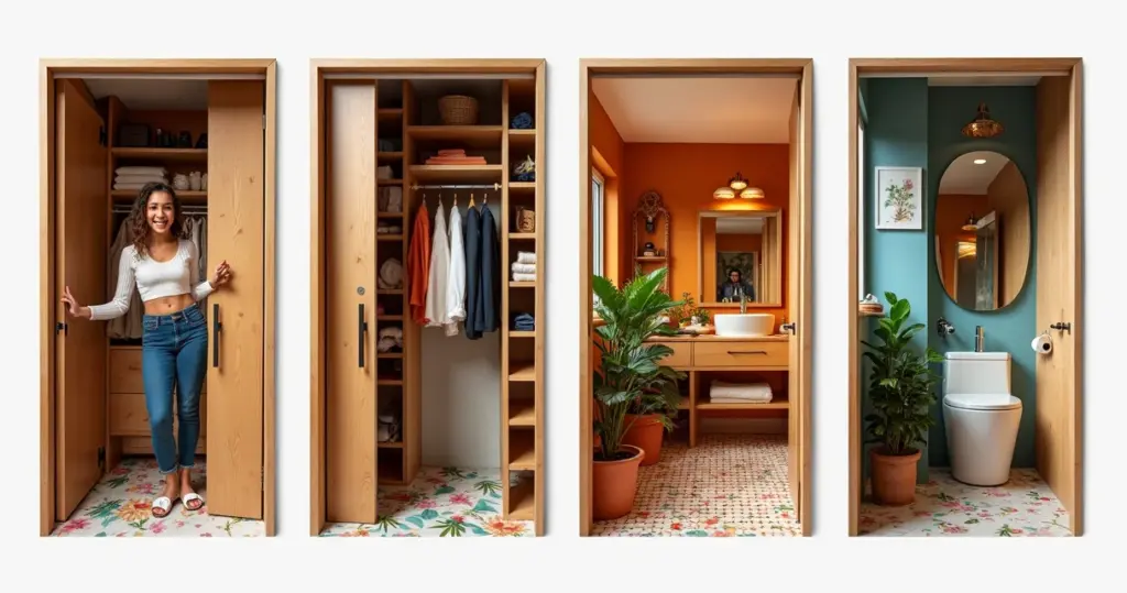 44 Ideias de Closet Pequeno Com Banheiro Que Vão Te Surpreender