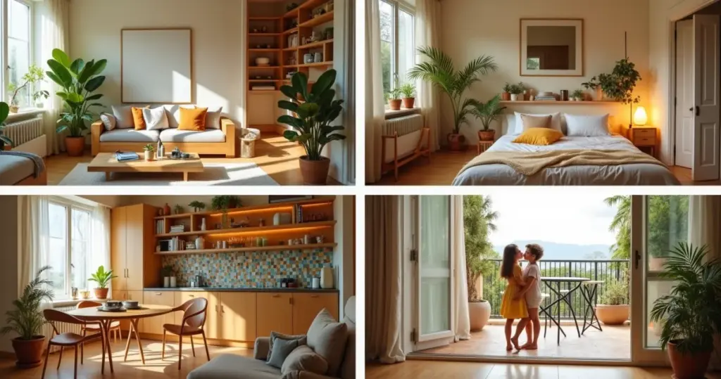 50 Ideias de Decoração para Apartamento Pequeno de 2 Quartos Que Ampliam o Espaço