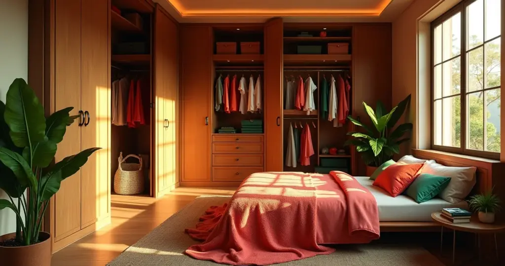 35 Ideias de Quarto com Closet para Aproveitar Cada Metro